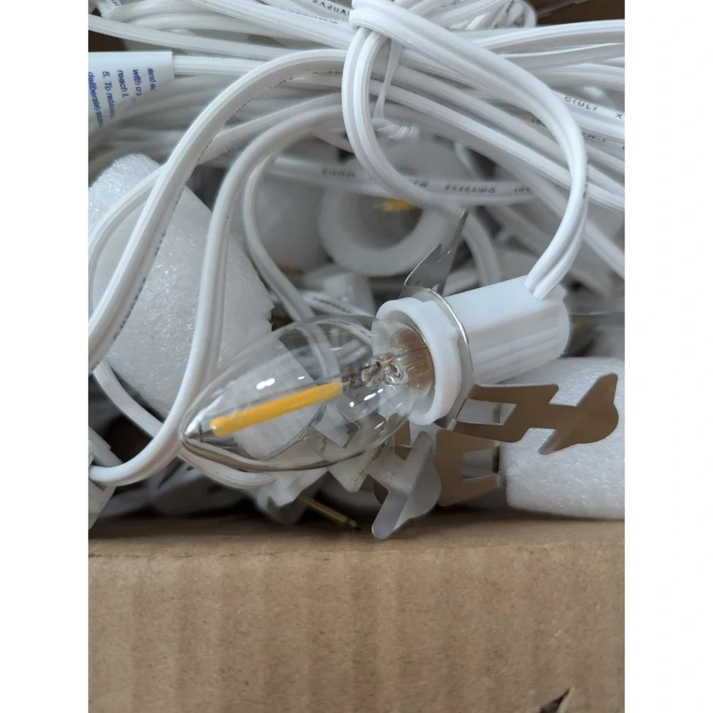 (3 Pack) 6 LED Blow Mold Christmas Village Lights C7 String Cord W On/Off Switch
